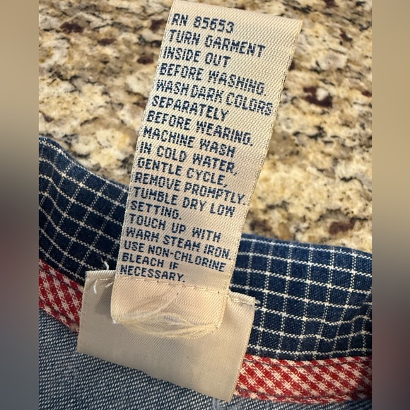 Koret vintage denim western vest patchwork floral button up SZ SP - Picture 8 of 12